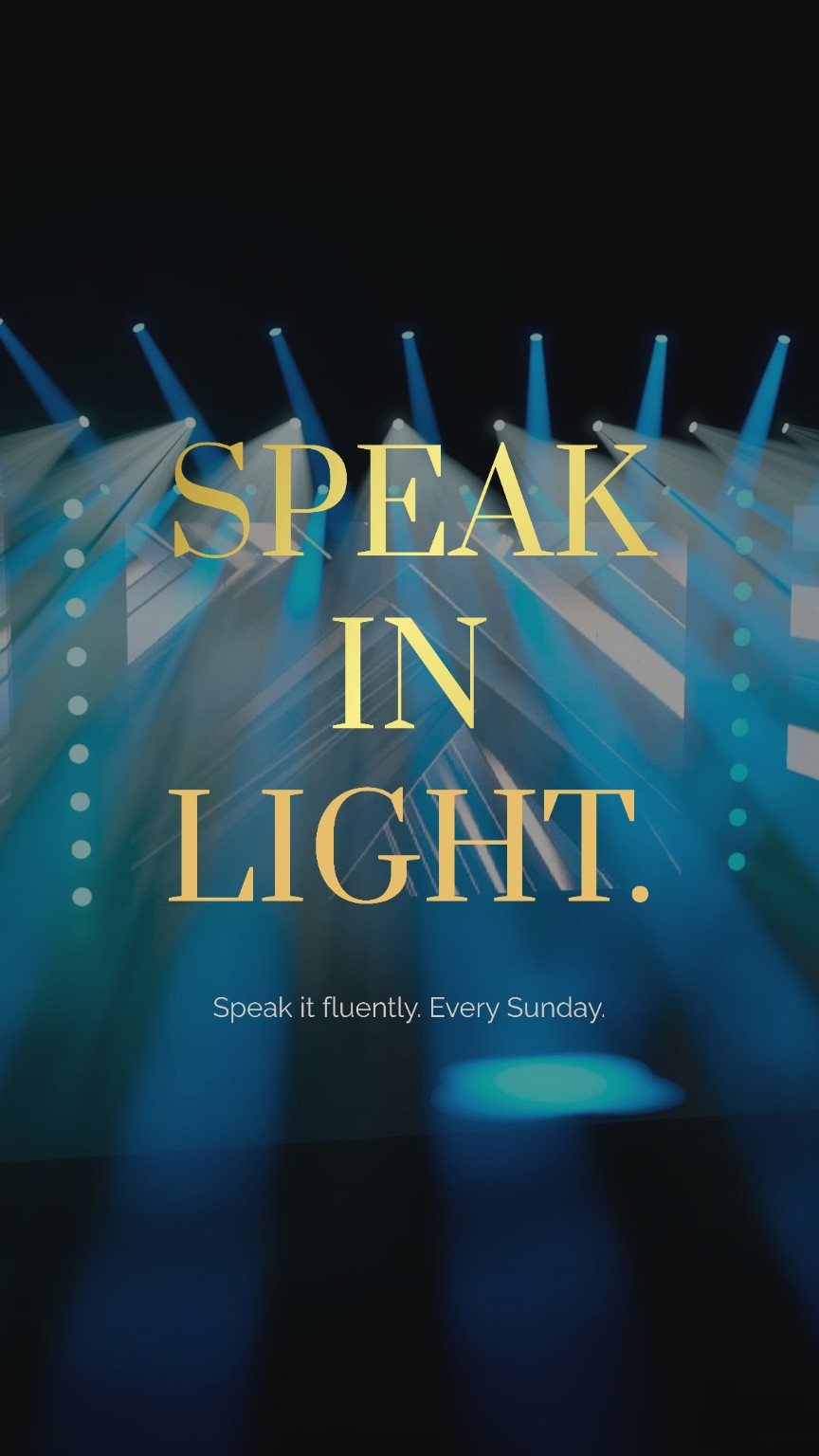 Speak in Light campaign artwork